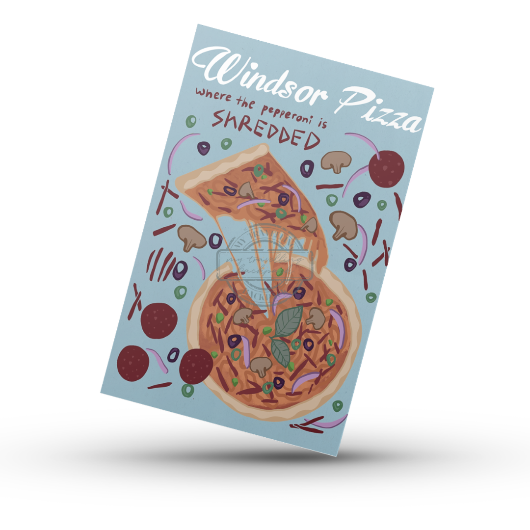 Shredded Za Post Card